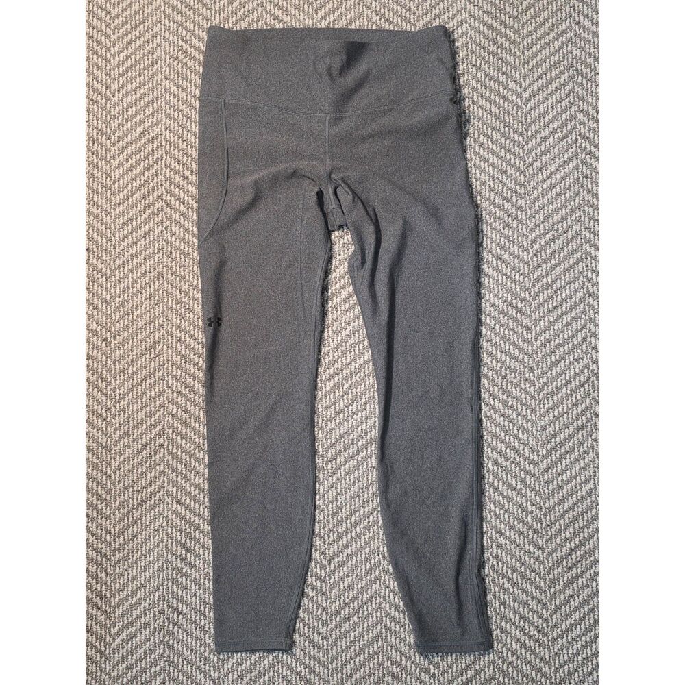 Under Armour Women's Size Large Heather Grey Compression Athletic Leggings LG